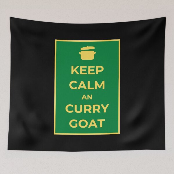 Item preview, KEEEP CALM AN CURRY GOAT designed and sold by HillTopView.