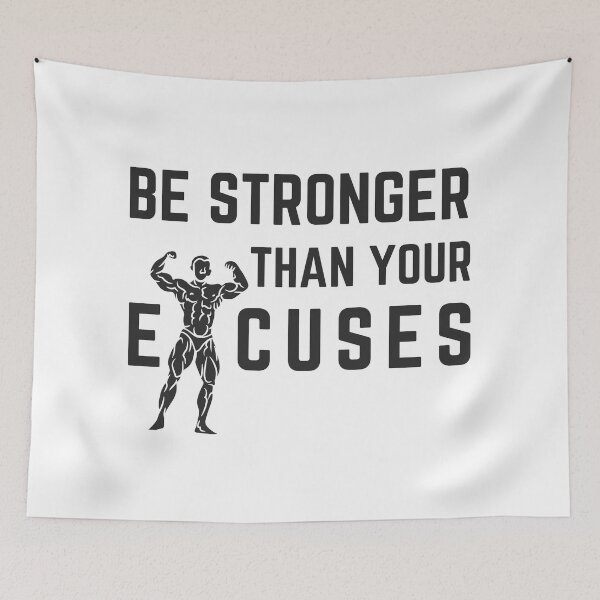 Item preview, Be Stronger Than Your Excuses, Weightlifter, Gym Lifting Courage designed and sold by Gamicnum.