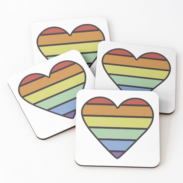 Item preview, Kopie von Kopie von Rainbow heart stripes | pastel | dark designed and sold by EnjoyHopeArt.