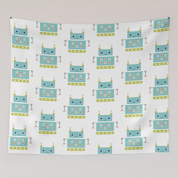 Item preview, Cute Light Blue Robot designed and sold by StudioShine.
