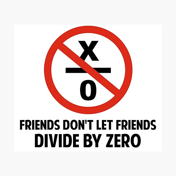 Item preview, Friends Don't Divide by Zero designed and sold by TheShirtYurt.