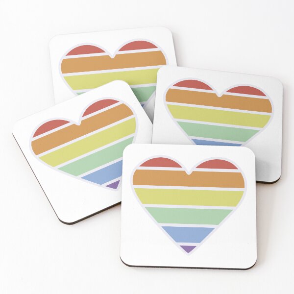 Item preview, Rainbow heart stripes | pastel | light designed and sold by EnjoyHopeArt.
