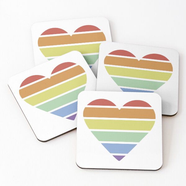 Item preview, Rainbow heart stripes | pastel designed and sold by EnjoyHopeArt.