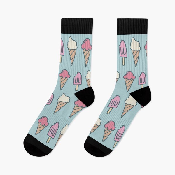 Item preview, Ice Cream Vanilla and Strawberry Summer Pattern designed and sold by MrBoneDesign.