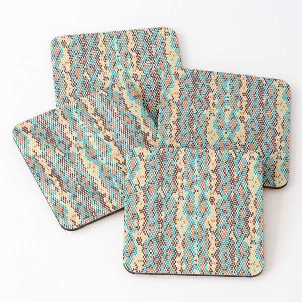 Item preview, Brown / Turquoise / Tan Snake Skin Print designed and sold by JMWCD.