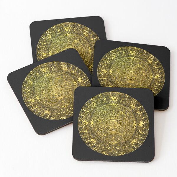 Item preview, Piedra del Sol - Gold Aztec Calendar Sun Stone designed and sold by Aztectees.