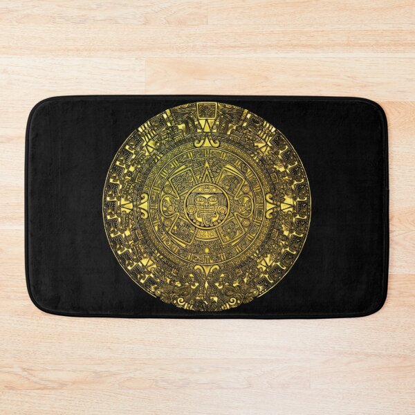 Item preview, Piedra del Sol - Gold Aztec Calendar Sun Stone designed and sold by Aztectees.