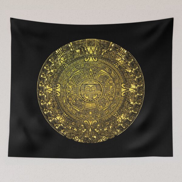 Item preview, Piedra del Sol - Gold Aztec Calendar Sun Stone designed and sold by Aztectees.