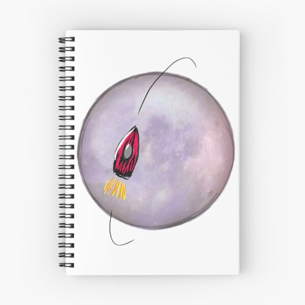 Artikelvorschau, Fun Rocket Drawing Over Real Moon Photo (großes Design) entworfen und verkauft von Drawn By Hand Designs.