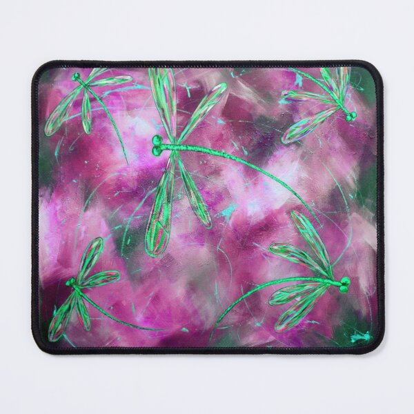 Item preview, Lime Green Dragonflies on Purple designed and sold by lyndseyart.