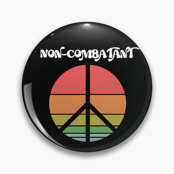 Item preview, Non-combatant Retro Peace Sign - Nonviolence, Nonviolent designed and sold by avataraustin.
