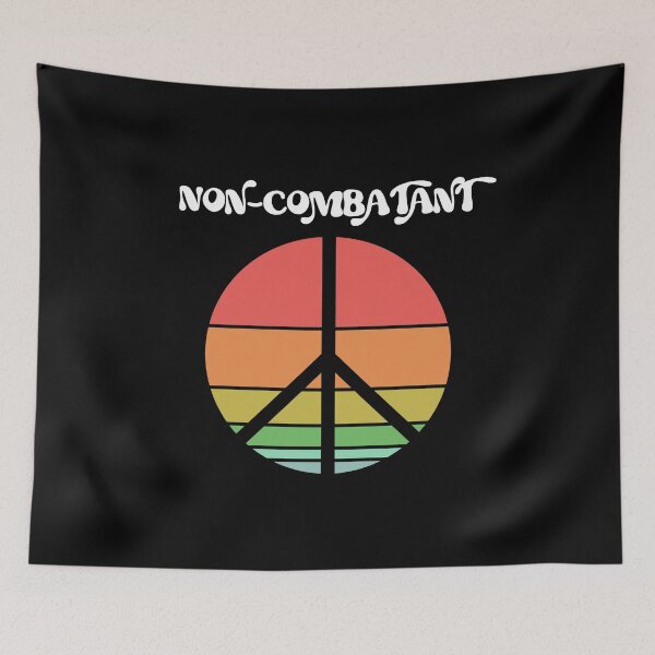Item preview, Non-combatant Retro Peace Sign - Nonviolence, Nonviolent designed and sold by avataraustin.