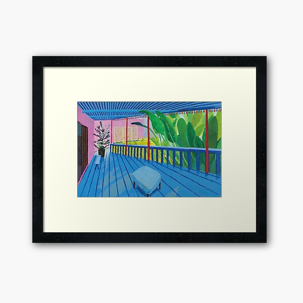 Garden Blue Framed Art Print