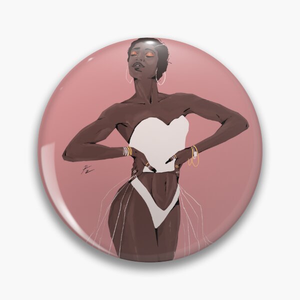 Item preview, Black girl posing in bokeh designed and sold by Rickard Bengtsson.
