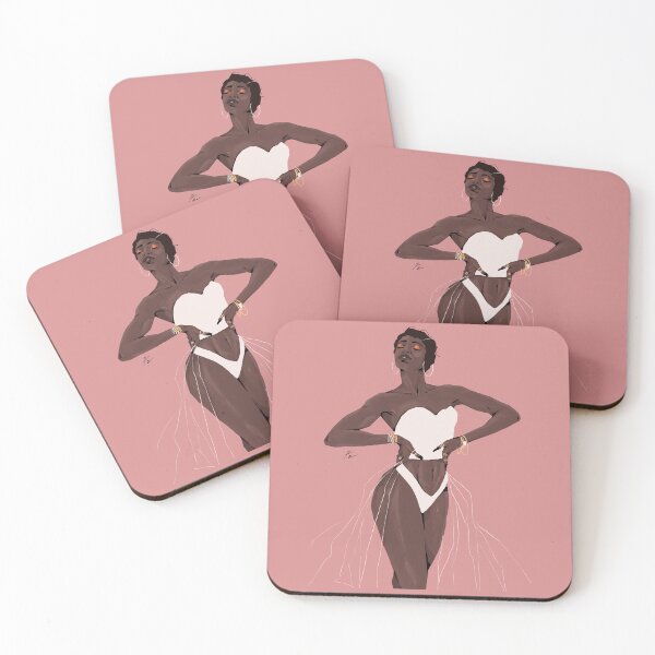 Item preview, Black girl posing in bokeh designed and sold by Rickard Bengtsson.