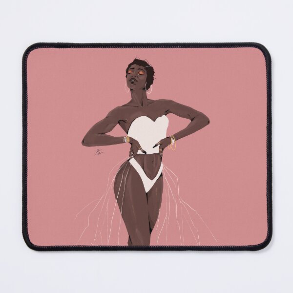 Item preview, Black girl posing in bokeh designed and sold by Rickard Bengtsson.