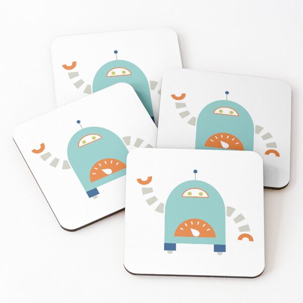 Item preview, Cute Light Blue Robot designed and sold by StudioShine.