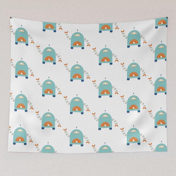 Item preview, Cute Light Blue Robot designed and sold by StudioShine.