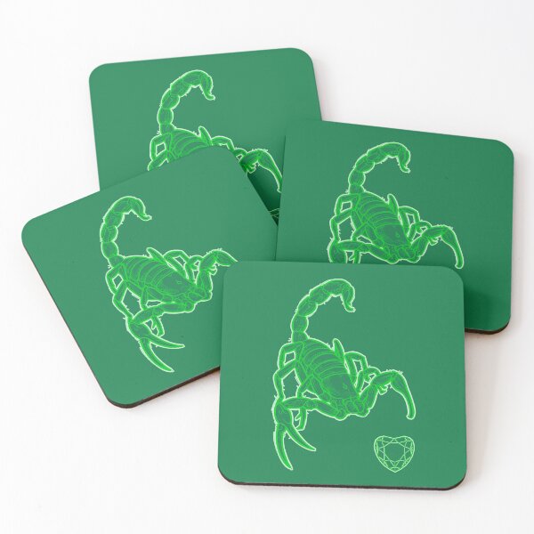 Item preview, green scorpion with diamond heart designed and sold by weilertsen.