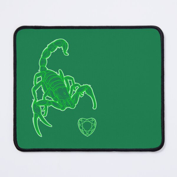 Item preview, green scorpion with diamond heart designed and sold by weilertsen.