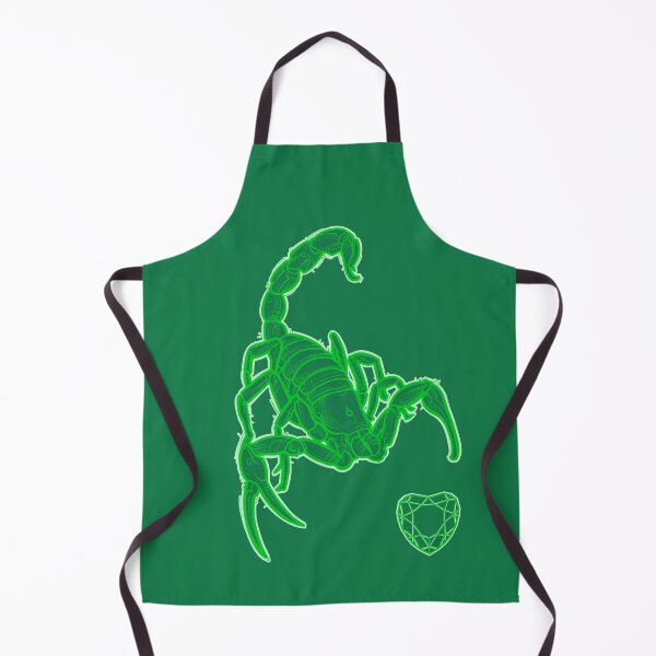 Item preview, green scorpion with diamond heart designed and sold by weilertsen.