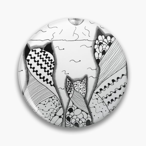 Item preview, cat Zentangle art inspired by zentangle designed and sold by SophieQueuniez.