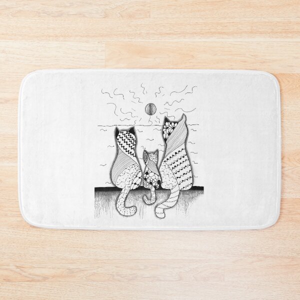 Item preview, cat Zentangle art inspired by zentangle designed and sold by SophieQueuniez.