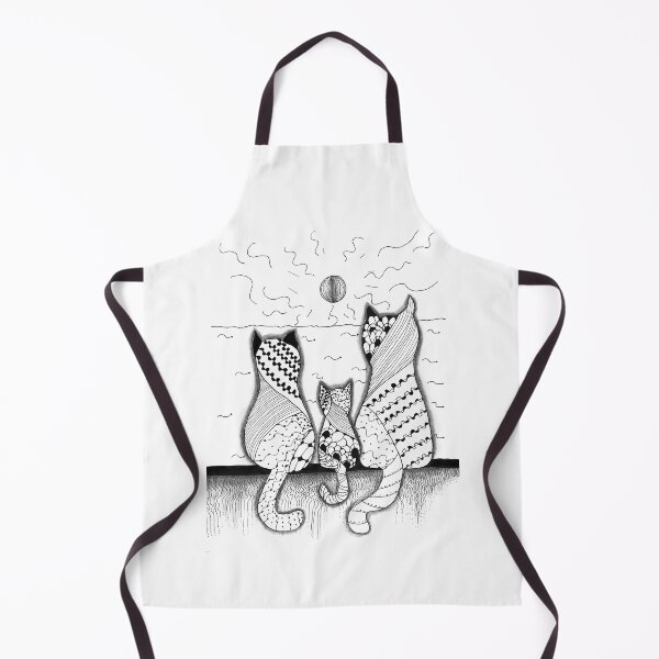 Item preview, cat Zentangle art inspired by zentangle designed and sold by SophieQueuniez.
