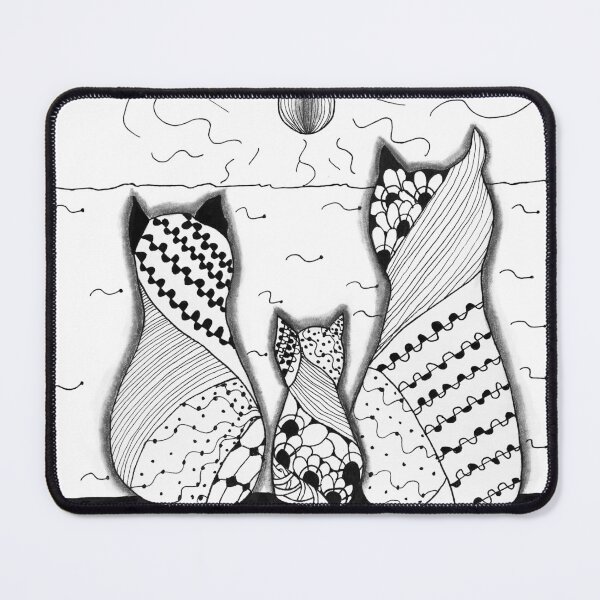 Item preview, cat Zentangle art inspired by zentangle designed and sold by SophieQueuniez.