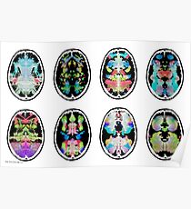 Rorschach inkblot fMRI Scan 2b inverted Poster