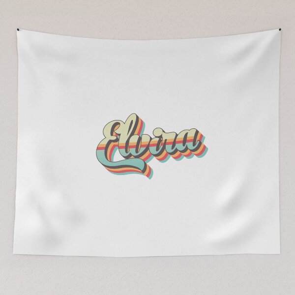 Item preview, Elvira name - cool 70s retro font surf style design designed and sold by NameTheory.