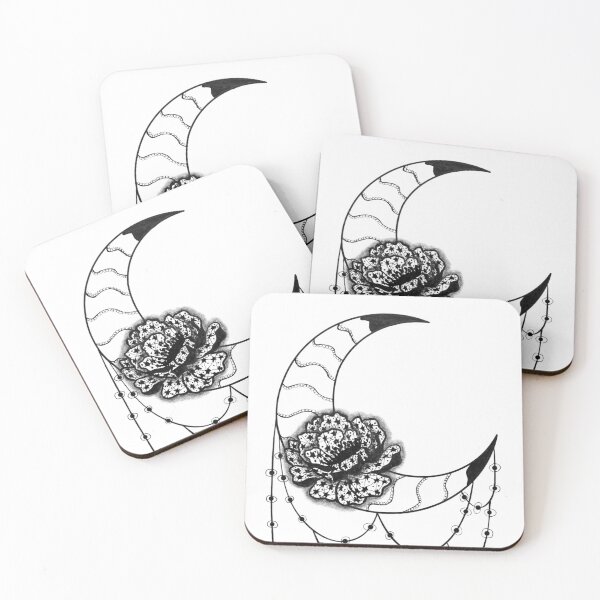 Item preview, Moon Zentangle art inspired by zentangle designed and sold by SophieQueuniez.