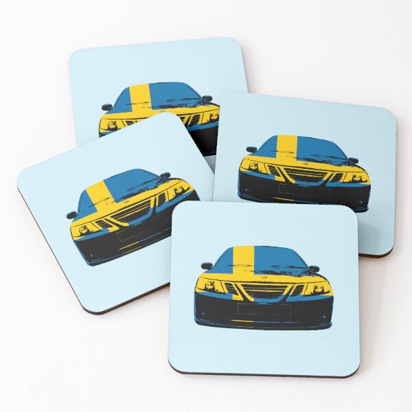 Item preview, Saab 9-3 2nd generation classic car Swedish flag monoblock designed and sold by soitwouldseem.