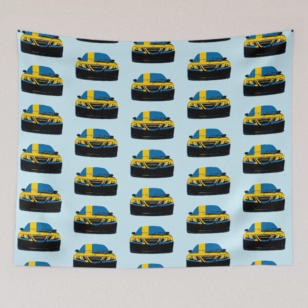 Item preview, Saab 9-3 2nd generation classic car Swedish flag monoblock designed and sold by soitwouldseem.