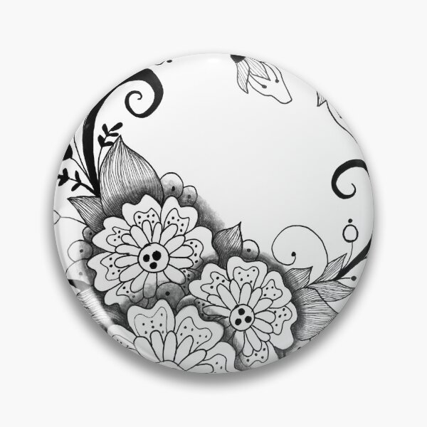 Item preview, Floral mandala Zentangle art inspired by zentangle designed and sold by SophieQueuniez.