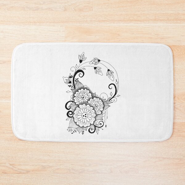 Item preview, Floral mandala Zentangle art inspired by zentangle designed and sold by SophieQueuniez.