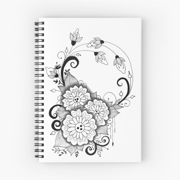 Artikelvorschau, Blumenmandala Zentangle-Kunst inspiriert von Zentangle entworfen und verkauft von SophieQueuniez.
