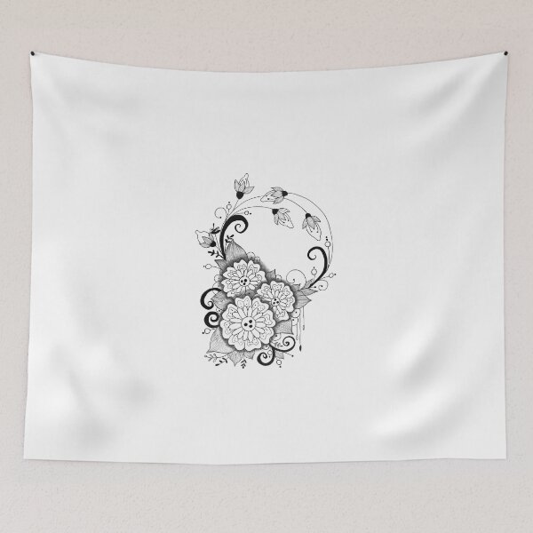 Item preview, Floral mandala Zentangle art inspired by zentangle designed and sold by SophieQueuniez.