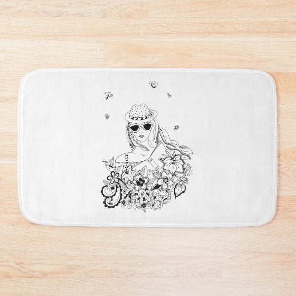 Item preview, girl in hat Zentangle art inspired by zentangle designed and sold by SophieQueuniez.