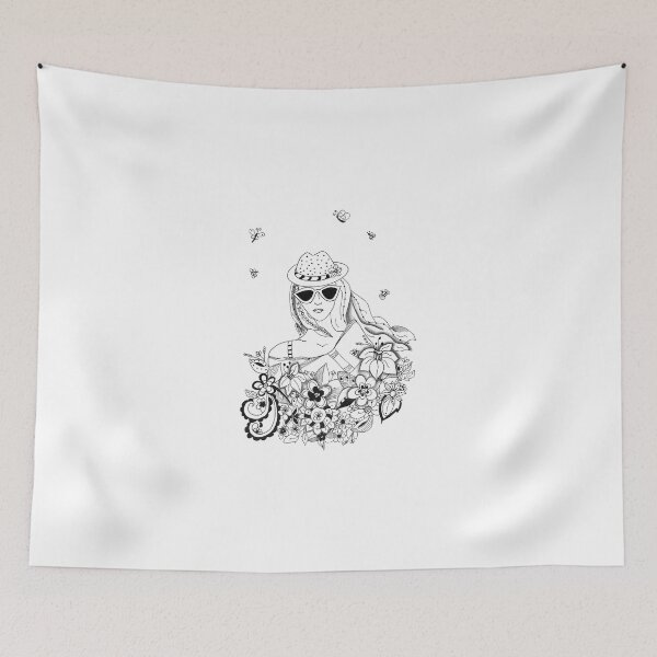 Item preview, girl in hat Zentangle art inspired by zentangle designed and sold by SophieQueuniez.