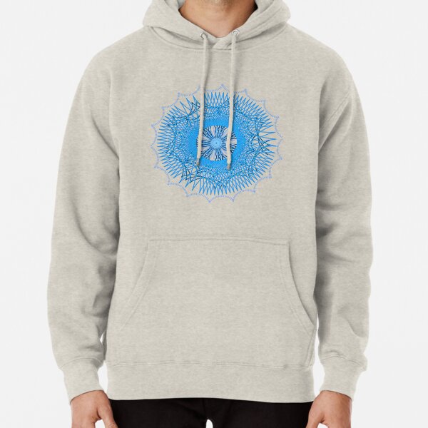 Blue Spirograph Pullover Hoodie