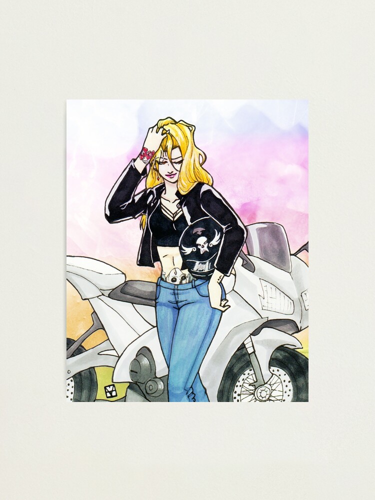 Alternate view of Biker Blonde Photographic Print
