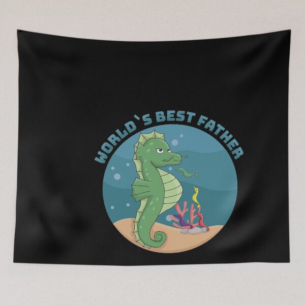 Item preview, World's Best Dad Seahorse designed and sold by Kaaimaan.