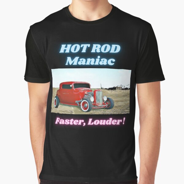 #001 american hot rod maniac vintage cars - cartoon gta v style t-shirt gra...