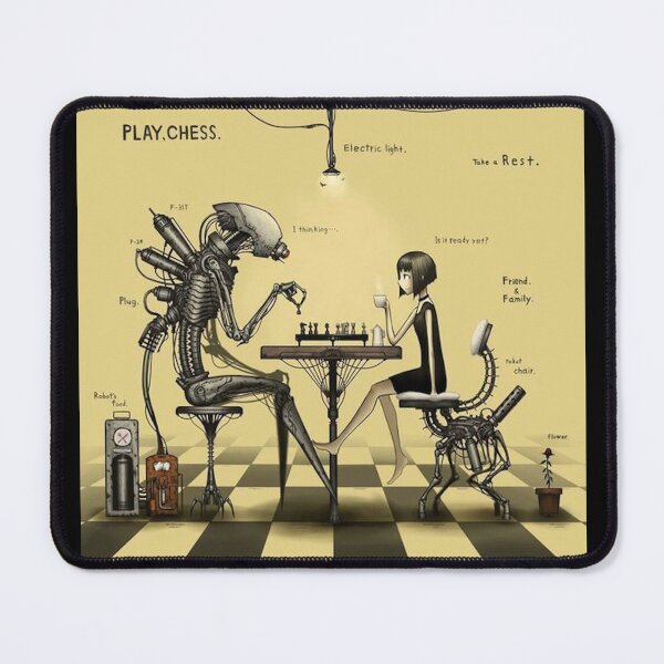 Item preview, Robot Alien Playing Chess - Lichess Down Image designed and sold by GambitChess.