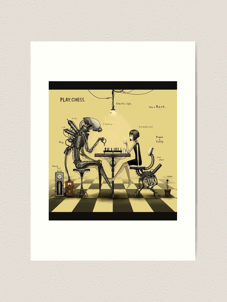 Robot Alien Playing Chess - Lichess Down Image Art Print for Sale by  GambitChess