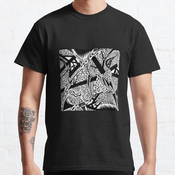 Design abstrait noir et blanc n°4 T-shirt classique