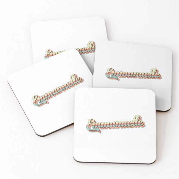 Item preview, Emmanuelle name - cool 70s retro font surf style design designed and sold by NameTheory.