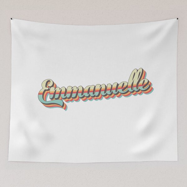 Item preview, Emmanuelle name - cool 70s retro font surf style design designed and sold by NameTheory.