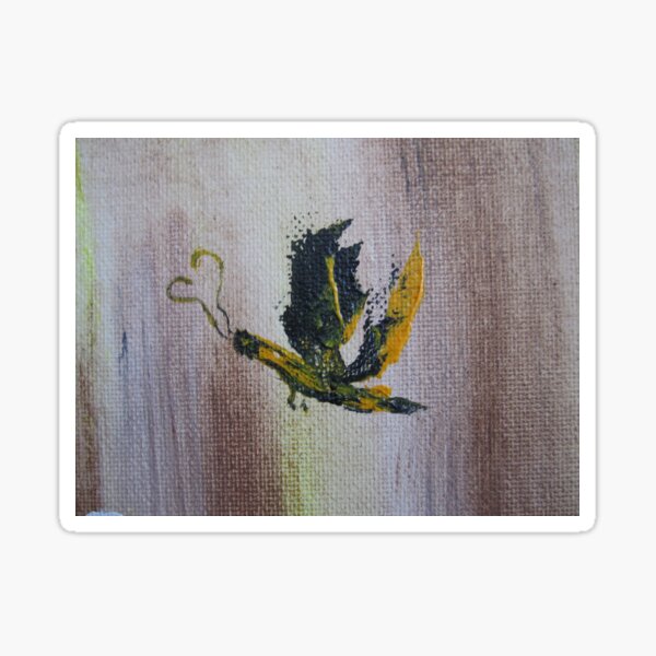 Yellow butterfly Sticker